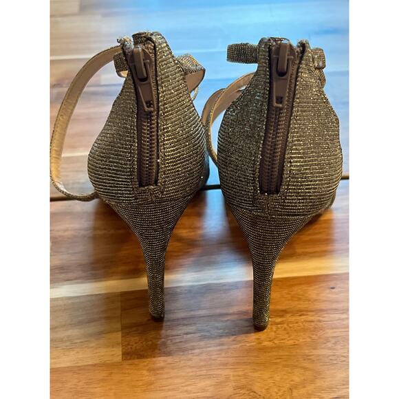Nine‎ West silver glitter size 8 strappy heel - Picture 3 of 8
